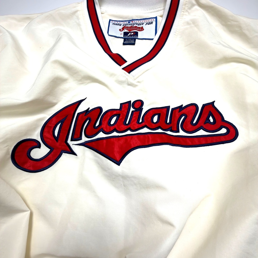 Pro Player Cleveland Indians Jacobs Field Pullover Jacket Mens XL Vtg MLB 90s